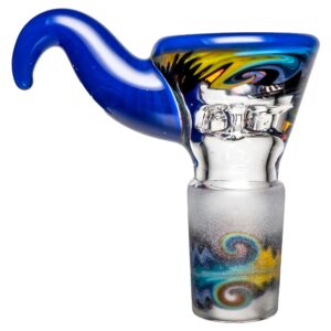 Shop Kevin Howell - Martini Slide w/ Worked Joint - 4 Hole - 18mm - Bipolar w/ Brilliant Blue in australian
