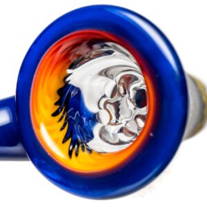 Shop Kevin Howell - Martini Slide w/ Worked Joint - 4 Hole - 18mm - Bipolar w/ Brilliant Blue in australian