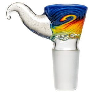 Shop Kevin Howell - Martini Slide - 4 Hole - 18mm - Purple & Rainbow Linework w/ UV Blu V in australian