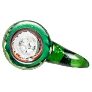 Shop Kevin Howell - Martini Slide - 4 Hole - 14mm - Bipolar Linework - w/ Green Stardust in australian