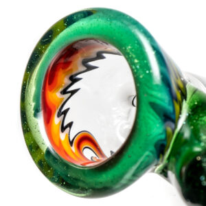 Shop Kevin Howell - Martini Slide - 4 Hole - 14mm - Bipolar Linework - w/ Green Stardust in australian