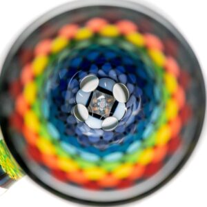 Shop Kevin Murray - Martini Slide - 14mm - Multi Color Swirl & Rainbow Reti in australian