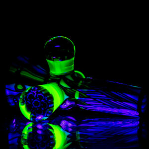 Shop Kevin Murray - Martini Slide - 14mm - White Rainbow Weave & Rainbow Faces in australian