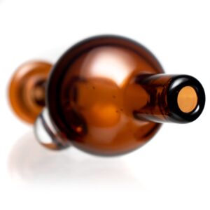 Shop Keys Glass - Bubble Cap - Orange Dancing Bear Head - Sienna Brown in australian