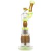 Shop Leisure - Worked Diffy 13 Arm Double Bubbler - Slyme w/ Rasta Retti in australian