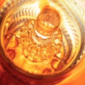 Shop Leisure - Worked Pillar Recycler - Yellow Orange Elvis w/ Fire & Ice Retti in australian