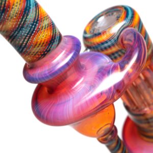 Shop Leisure - Worked Pillar Recycler - Yellow Orange Elvis w/ Fire & Ice Retti in australian