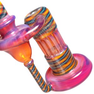 Shop Leisure - Worked Pillar Recycler - Yellow Orange Elvis w/ Fire & Ice Retti in australian