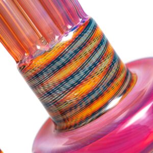 Shop Leisure - Worked Pillar Recycler - Yellow Orange Elvis w/ Fire & Ice Retti in australian