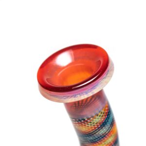 Shop Leisure - Worked Pillar Recycler - Yellow Orange Elvis w/ Fire & Ice Retti in australian