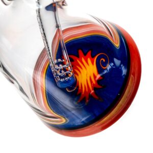 Shop Mighty Chalice - 15" Beaker - 40x7 - Purple & Fire Linework in australian