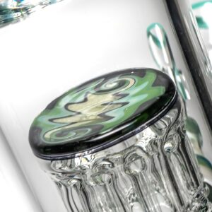 Shop Mighty Chalice - 17" Beaker - 12 Arm Tree - 40x7 - Mint & Metal Fleck Linework in australian