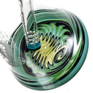 Shop Mighty Chalice - 17" Beaker - 12 Arm Tree - 40x7 - Mint & Metal Fleck Linework in australian