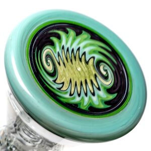 Shop Mighty Chalice - 17" Beaker - 12 Arm Tree - 40x7 - Mint & Metal Fleck Linework in australian