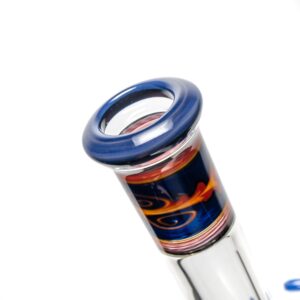 Shop Mighty Chalice - 15" Beaker - 40x7 - Purple & Fire Linework in australian