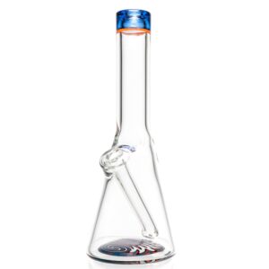 Shop Nes Glass - Mini Tube - Reversal Bottom - Fire Water w/ Red & Blue Wag in australian
