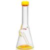 Shop Nes Glass - Mini Tube - Reversal Bottom - Chartreuse w/ Fire Wag in australian