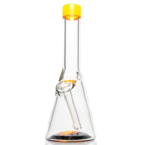 Shop Nes Glass - Mini Tube - Reversal Bottom - Lemon Drop w/ Fire Wag in australian