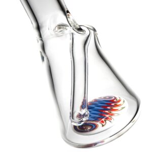 Shop Nes Glass - Mini Tube - Reversal Bottom - Fire Water w/ Red & Purple Wag in australian