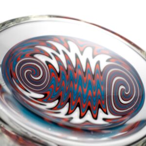 Shop Nes Glass - Mini Tube - Reversal Bottom - Fire Water w/ Red & Blue Wag in australian