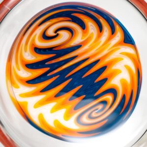 Shop Nes Glass - Mini Tube - Reversal Bottom - Heavy Blue L. w/ Lava Wag in australian