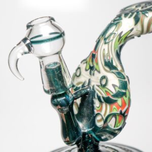 Shop Liberty - Stemless Disc Bubbler - Blue Stardust, Green, Red & White in australian