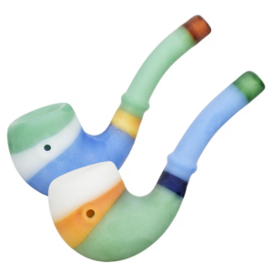 Shop Playtime Sandblasted Glass Sherlock Pipe | 6" | Colors Vary in australian