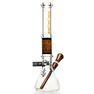 Shop ROOR.US x Chase Adams - 18" Worked Beaker - 50x5 - Orange & Black Reversal in australian