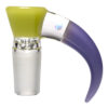 Shop Unity Glassworks - 3 Hole Opal Horn Slide - 14mm - CFL Yoshi & Purple Satin in australian