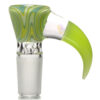 Shop Unity Glassworks - 3 Hole Worked Opal Horn Slide - 14mm - Green White & Antidote in australian