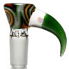 Shop Unity Glassworks - 3 Hole Worked Opal Horn Slide - 14mm - Fire Earth & Green Stardust in australian
