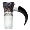 Shop Unity Glassworks - 4 Hole Worked Opal Horn Slide - 18mm - Shadow & Galaxy in australian