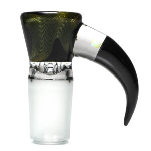 Shop Unity Glassworks - 4 Hole Worked Opal Horn Slide - 18mm - Metal Fleck & Galaxy in australian