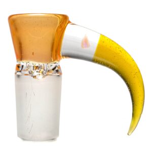 Shop Unity Glassworks - 4 Hole Opal Horn Slide - 18mm - TT. Orange & CFL Terps in australian