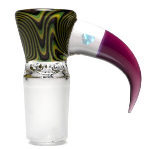 Shop Unity Glassworks - 4 Hole Worked Opal Horn Slide - 18mm - Army & Stargazer in australian