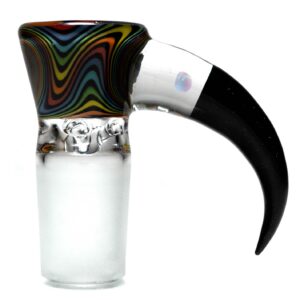 Shop Unity Glassworks - 4 Hole Worked Opal Horn Slide - 18mm - Rainbow & Galaxy in australian