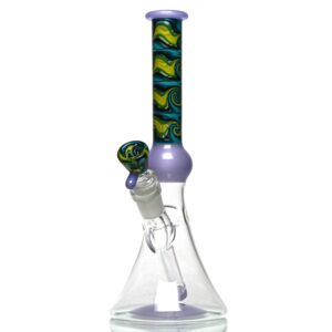 Shop Unity Glassworks - Worked Beaker - Earth Water & Purple Satin in australian