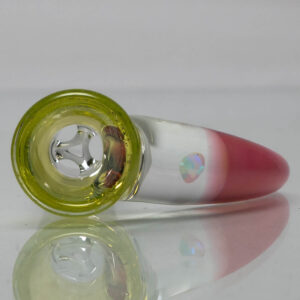 Shop Unity Glassworks - 3 Hole Opal Horn Slide - 14mm - CFL Sunset Slyme & Karmaline in australian