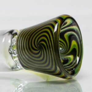 Shop Unity Glassworks - 3 Hole Worked Opal Horn Slide - 14mm - Army & SS. Slyme in australian