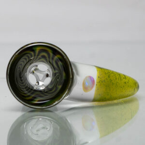 Shop Unity Glassworks - 3 Hole Worked Opal Horn Slide - 14mm - Army & SS. Slyme in australian