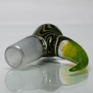 Shop Unity Glassworks - 3 Hole Worked Opal Horn Slide - 14mm - Army & SS. Slyme in australian