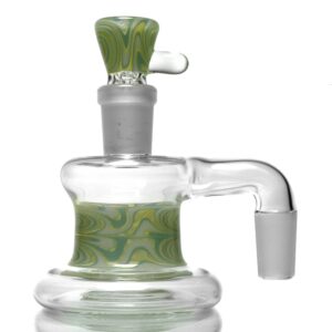 Shop Unity Glassworks - Worked Dry Catcher Set - 14mm - Green & White in australian