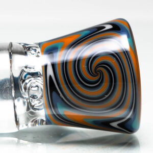 Shop Unity Glassworks - 4 Hole Worked Opal Horn Slide - 18mm - Beach Jailhouse & Blue SD. in australian