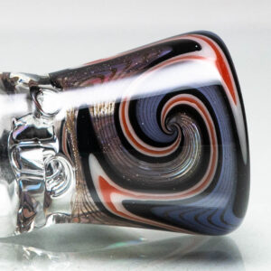 Shop Unity Glassworks - 4 Hole Worked Opal Horn Slide - 18mm - Shadow & Galaxy in australian