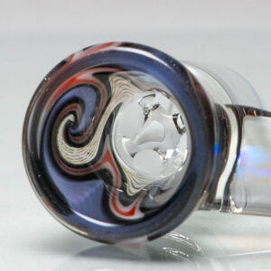 Shop Unity Glassworks - 4 Hole Worked Opal Horn Slide - 18mm - Shadow & Galaxy in australian
