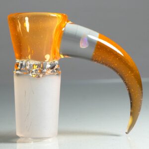 Shop Unity Glassworks - 4 Hole Opal Horn Slide - 18mm - TT. Orange & CFL Terps in australian