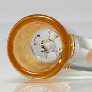 Shop Unity Glassworks - 4 Hole Opal Horn Slide - 18mm - TT. Orange & CFL Terps in australian