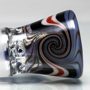 Shop Unity Glassworks - 4 Hole Worked Opal Horn Slide - 18mm - Shadow & Royal Jelly in australian