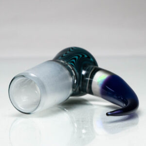 Shop Unity Glassworks - 4 Hole Worked Opal Horn Slide - 18mm - Black Ice & Royal Jelly in australian