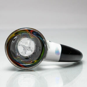 Shop Unity Glassworks - 4 Hole Worked Opal Horn Slide - 18mm - Rainbow & Galaxy in australian